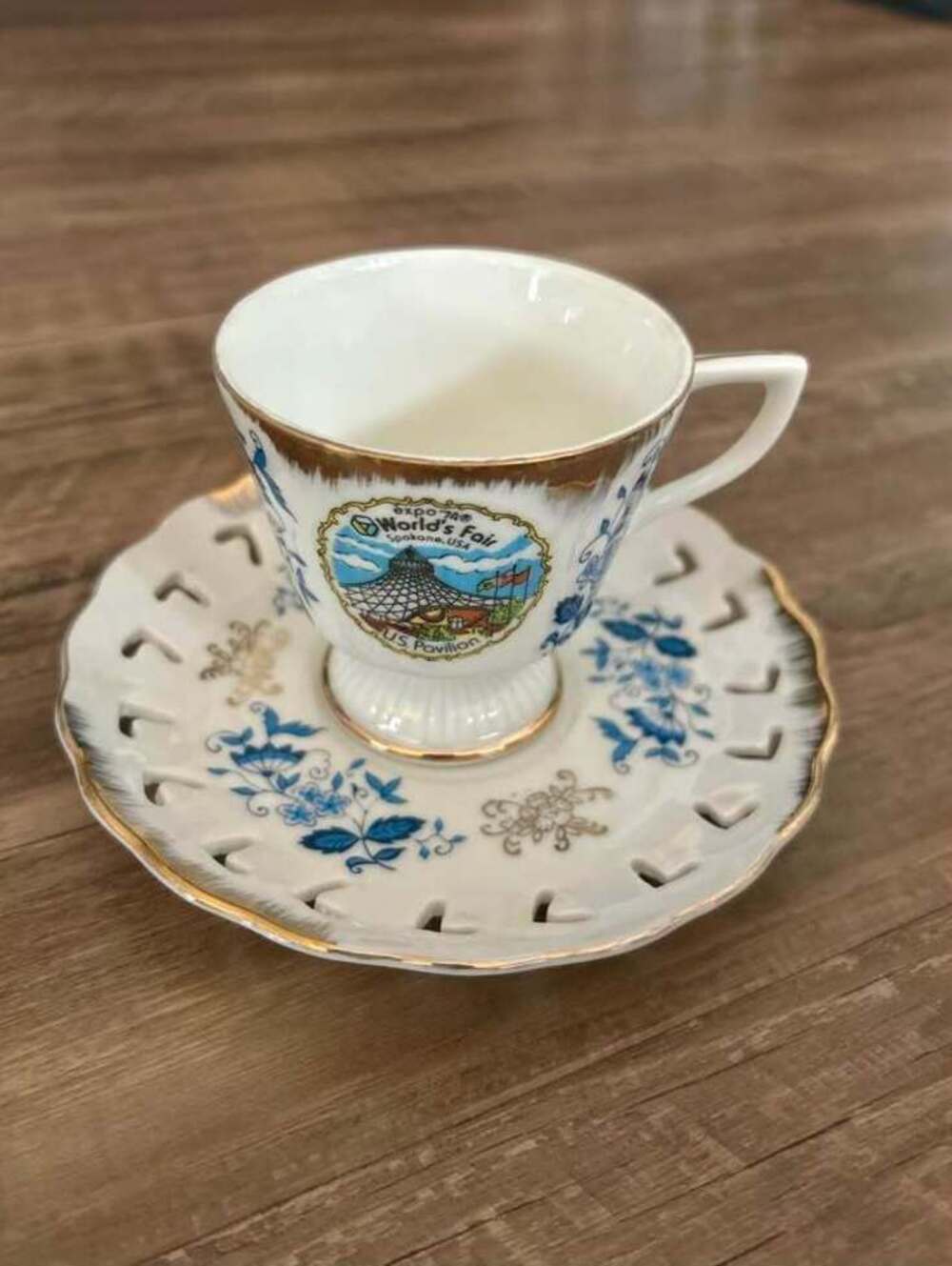 Vintage Expo '74 World's Fair Spokane US Pavilion Cup and Saucer Set